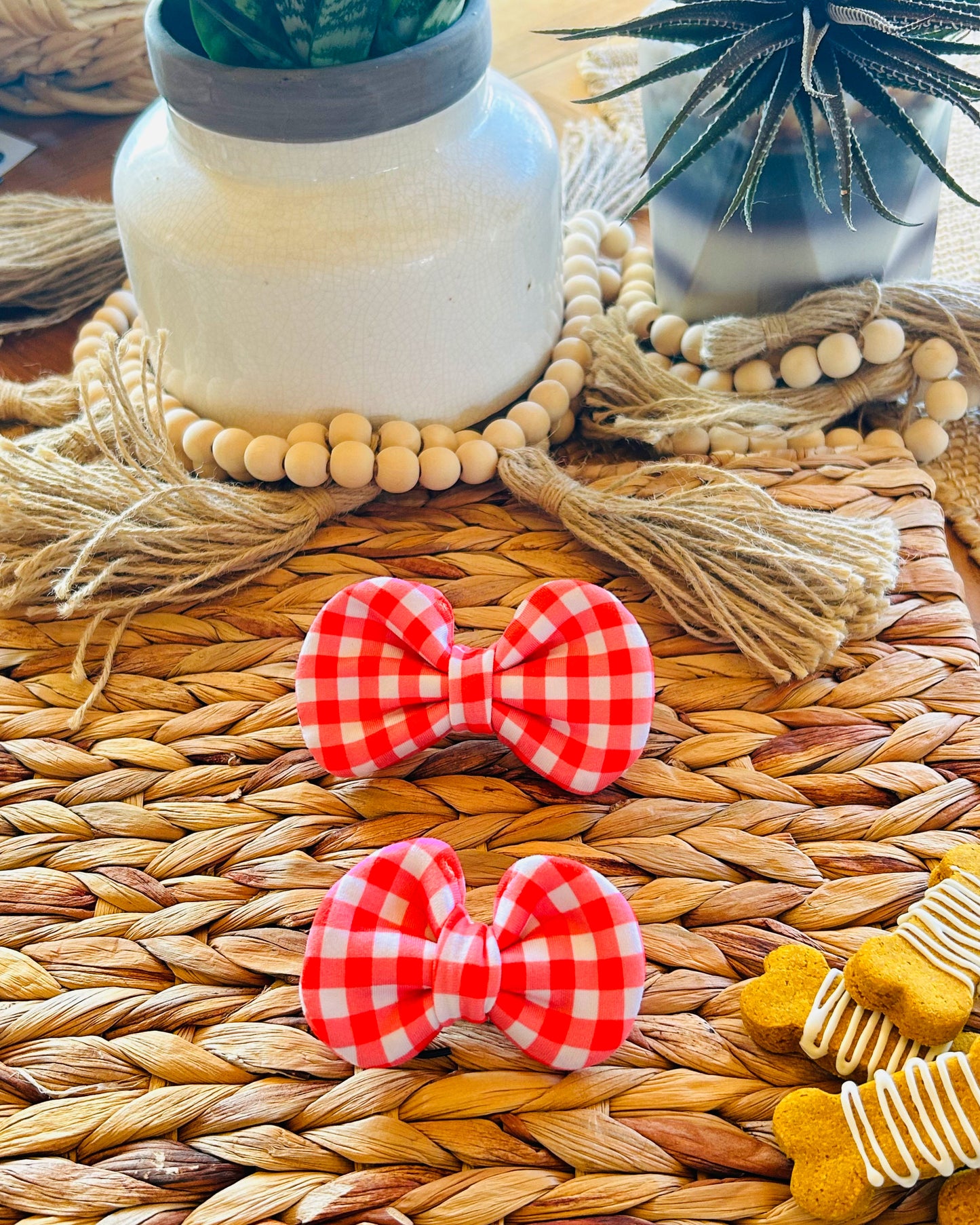Red Gingham Bow Tie