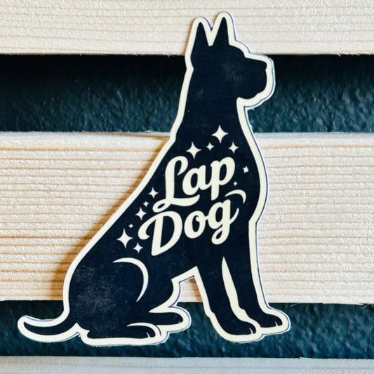 Lap Dog Great Dane Silhouette Waterproof Vinyl Sticker