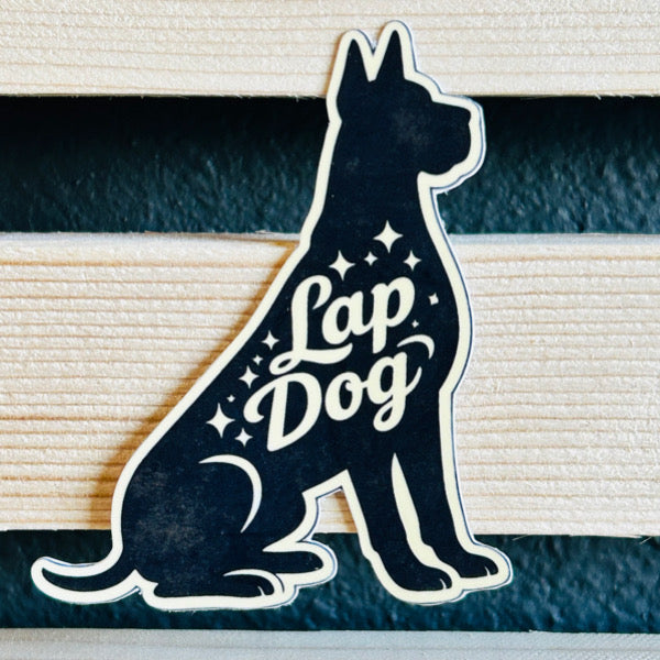 Lap Dog Great Dane Silhouette Waterproof Vinyl Sticker