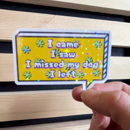 I Came I Saw Holographic Waterproof Vinyl Sticker
